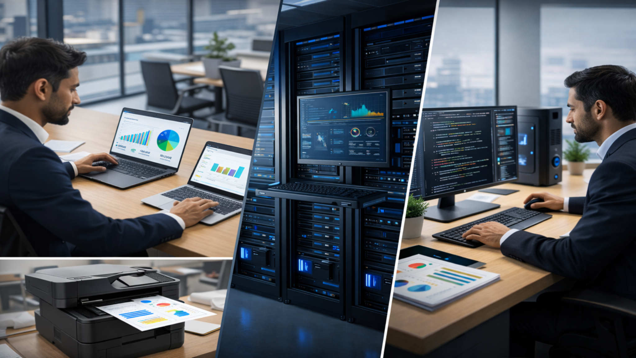 Laptops, PCs & Servers
